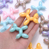 10Pcs Cartoon Balloon Dog Acrylic Pendant for DIY Jewelry Making