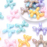 10Pcs Cartoon Balloon Dog Acrylic Pendant for DIY Jewelry Making