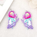 10Pcs Creepy Valentine Charms Acrylic Goth Magic Pendant Jewelry Findings