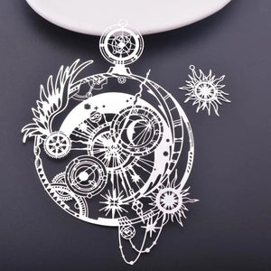 Stainless Steel Filigree Bookmarks Pendant Earring Findings