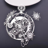Stainless Steel Filigree Bookmarks Pendant Earring Findings