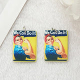 10Pcs Goth Mushroom Woman Charms for DIY Jewelry Making