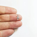 20pcs 8mm Coin Cross Zinc Alloy Beads Charms Pendant DIY Jewelry