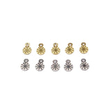 Wholesell StainlessSteel Mini Coin Charms DIY Jewelry Anklets Earrings Bracelets