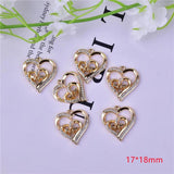 Mom Heart Monday Rhinestone Metal Charms Pendant for DIY Jewelry Making