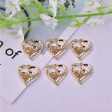 Mom Heart Monday Rhinestone Metal Charms Pendant for DIY Jewelry Making