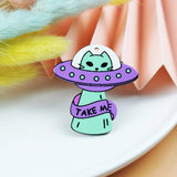 10pcs Alien Cat Spaceship Charms for DIY Earrings