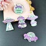 10pcs Alien Cat Spaceship Charms for DIY Earrings