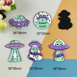 10pcs Alien Cat Spaceship Charms for DIY Earrings