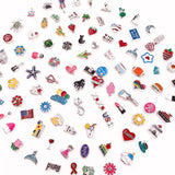 40Pcs/Lot Mix Heart Love Flower Floating Charms Random Animal Moon Star