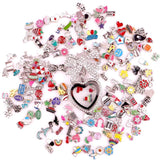 40Pcs/Lot Mix Heart Love Flower Floating Charms Random Animal Moon Star