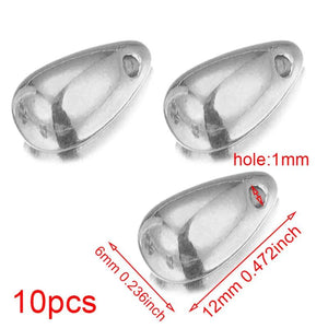10pcs Stainless Steel Fat Drop Charms Earring for Jewelry Making Supplies
