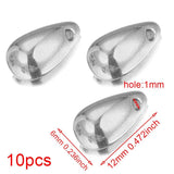 10pcs Stainless Steel Fat Drop Charms Earring for Jewelry Making Supplies