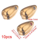 10pcs Stainless Steel Fat Drop Charms Earring for Jewelry Making Supplies