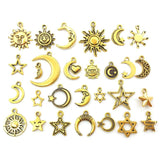 Retro Moon Star Enamel Charm DIY Jewelry Making