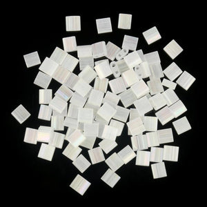 50/100pcs 5x5x2mm Two Hole Glass Seed Beads Cube Spacer for Jewelry Making