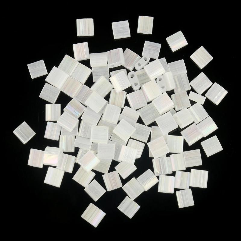 50/100pcs 5x5x2mm Two Hole Glass Seed Beads Cube Spacer for Jewelry Making