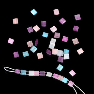 50/100pcs 5x5x2mm Two Hole Glass Seed Beads Cube Spacer for Jewelry Making