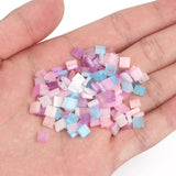 50/100pcs 5x5x2mm Two Hole Glass Seed Beads Cube Spacer for Jewelry Making