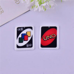 10pcs Board Game Card Charms Acrylic Double face Pendant Jewelry DIY