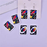 10pcs Board Game Card Charms Acrylic Double face Pendant Jewelry DIY