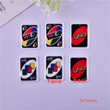 10pcs Board Game Card Charms Acrylic Double face Pendant Jewelry DIY