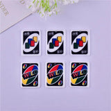 10pcs Board Game Card Charms Acrylic Double face Pendant Jewelry DIY