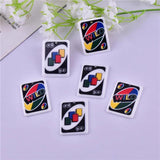 10pcs Board Game Card Charms Acrylic Double face Pendant Jewelry DIY