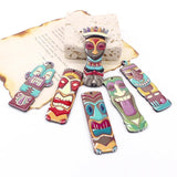 6pcs Exaggerated Tribal Acrylic Charms Colorful Long Pendant DIY Jewelry