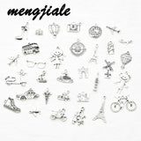 32pcs Travel Charms Boat Airplane Bike Car Pendants  DIY Jewelry Making