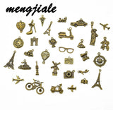 32pcs Travel Charms Boat Airplane Bike Car Pendants  DIY Jewelry Making