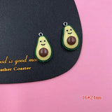10pcs Resin Flatback Avocado Charms for DIY Jewelry Making