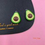 10pcs Resin Flatback Avocado Charms for DIY Jewelry Making