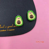 10pcs Resin Flatback Avocado Charms for DIY Jewelry Making
