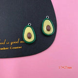 10pcs Resin Flatback Avocado Charms for DIY Jewelry Making