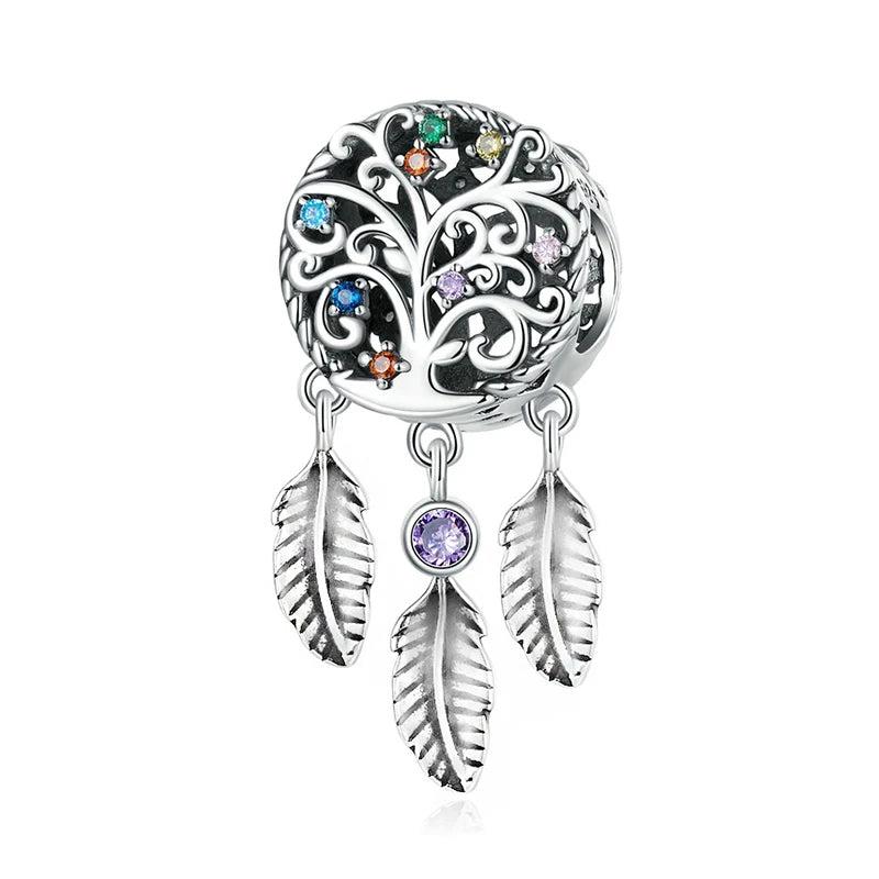 10Pcs/Lot Tassel Feather Dream Catcher Bracelet Necklace Charms Jewelry
