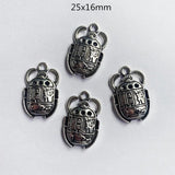 30pcs Egyptian Scarab Beetle Pendant Accessories for DIY Jewelry Charms