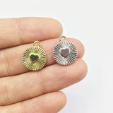 20pcs 12mm Heart Coin Charms Wholesales Necklace Earring Bracelet DIY