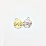 20pcs 12mm Heart Coin Charms Wholesales Necklace Earring Bracelet DIY