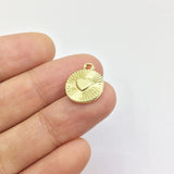 20pcs 12mm Heart Coin Charms Wholesales Necklace Earring Bracelet DIY