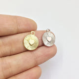 20pcs 12mm Heart Coin Charms Wholesales Necklace Earring Bracelet DIY