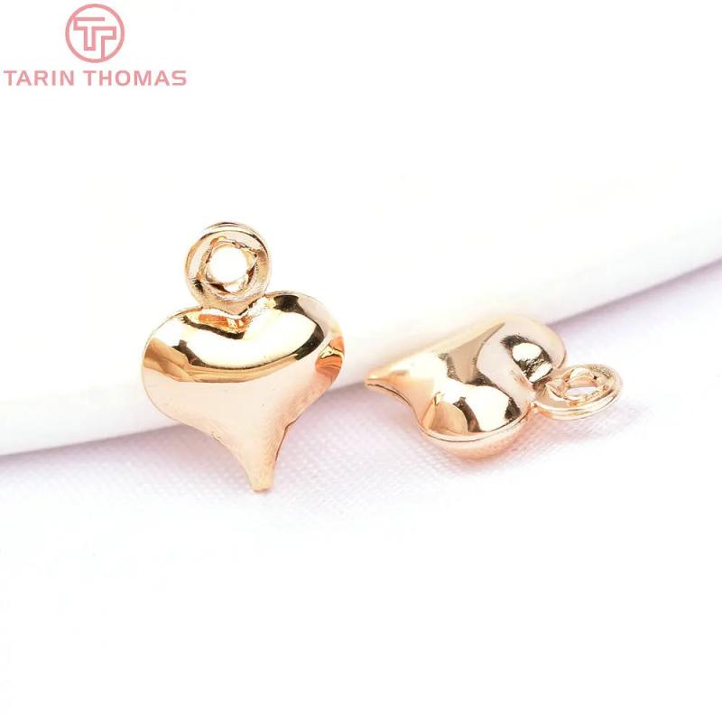 20PCS 6x8MM Heart Charm for DIY Jewelry Making