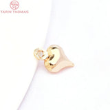 20PCS 6x8MM Heart Charm for DIY Jewelry Making