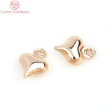 20PCS 6x8MM Heart Charm for DIY Jewelry Making