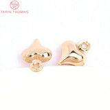20PCS 6x8MM Heart Charm for DIY Jewelry Making
