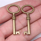10pcs Key Charms DIY Jewelry Findings Antique Bronze Alloy Pendant