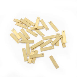 30pcs Raw Brass Rectangle Stamping Charms Pendant DIY Jewelry Making