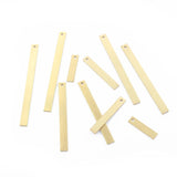 30pcs Raw Brass Rectangle Stamping Charms Pendant DIY Jewelry Making