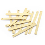 30pcs Raw Brass Rectangle Stamping Charms Pendant DIY Jewelry Making