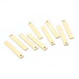 30pcs Raw Brass Rectangle Stamping Charms Pendant DIY Jewelry Making